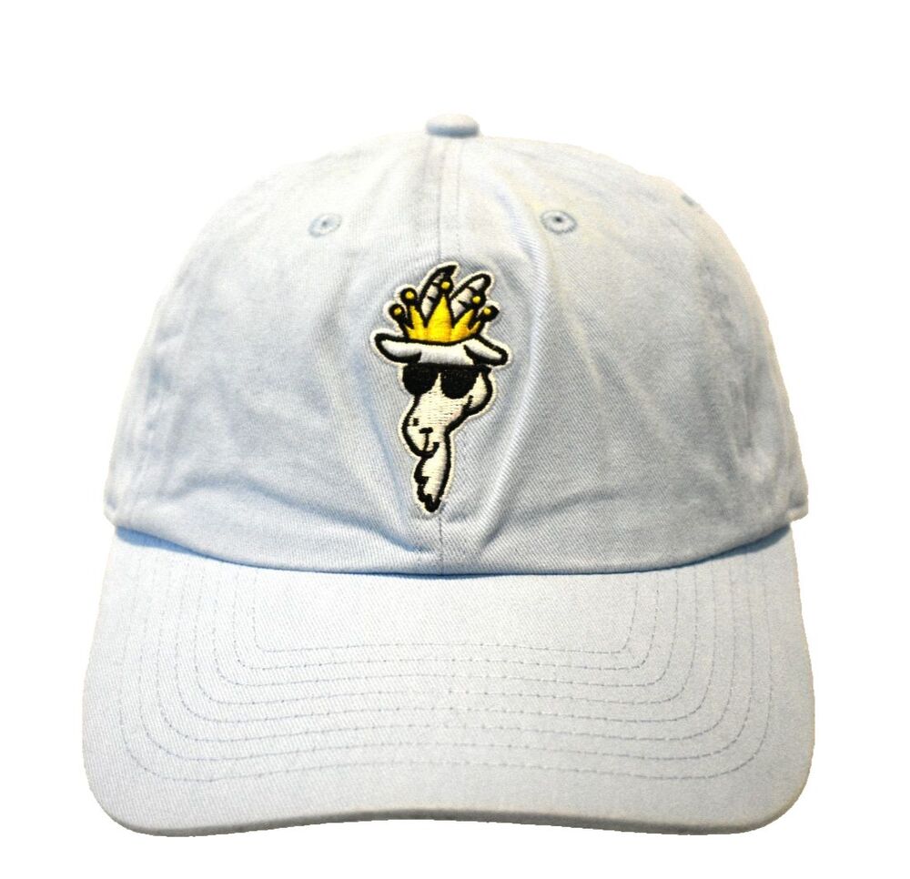 Goat USA Adjustable Strapback Dad OG Hat/Cap Light Baby Blue One Size King Crown
